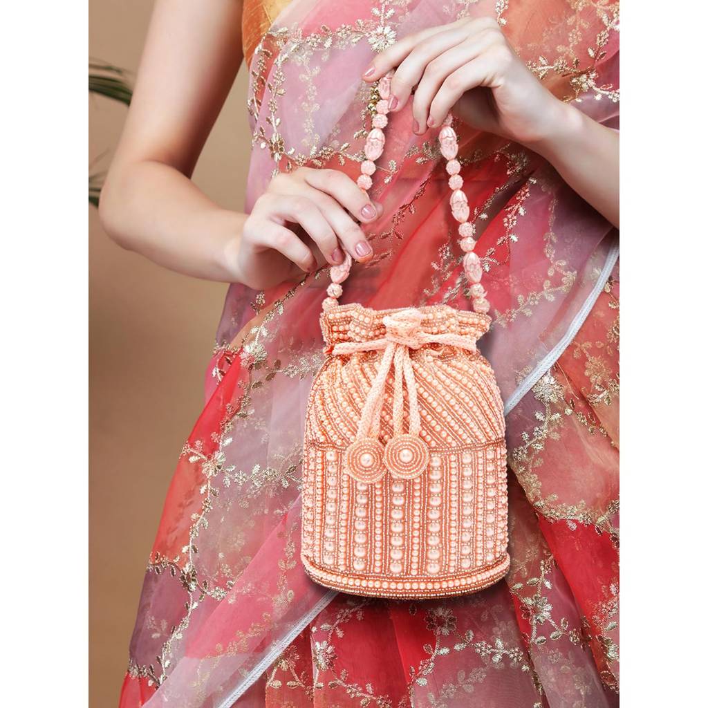 Potli Bags For Women Evening Bag Clutch Ethnic Bride Purse With Drawstring(P98C) : P98C