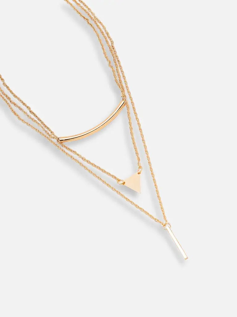 Serenity-Gold Plated Designer Pendant Chain : SOHNCK7057