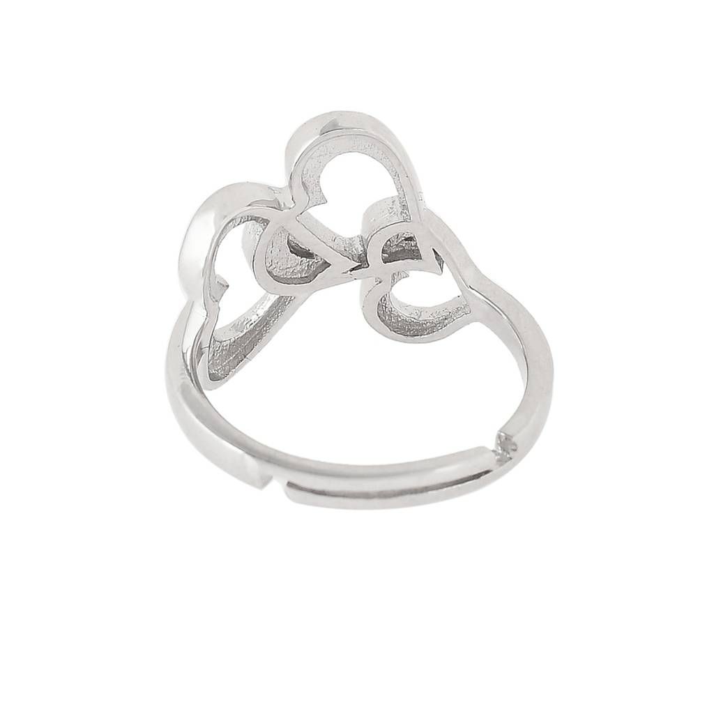 925 Sterling Silver Valentine'S Day Collection Interlocked Hearts Ring : 8905124492392