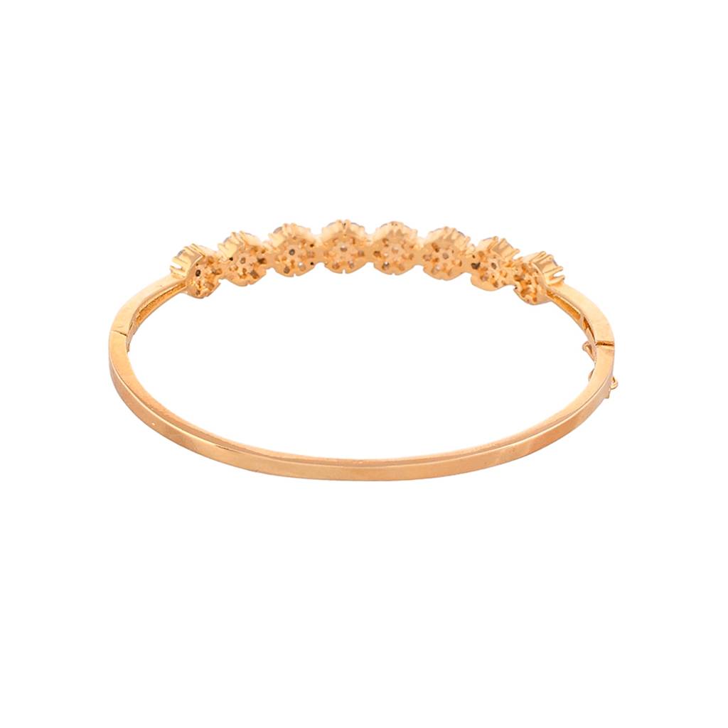 Sparkling Elegance Round Cut Cz Cuff Bracelet : 8905124529449