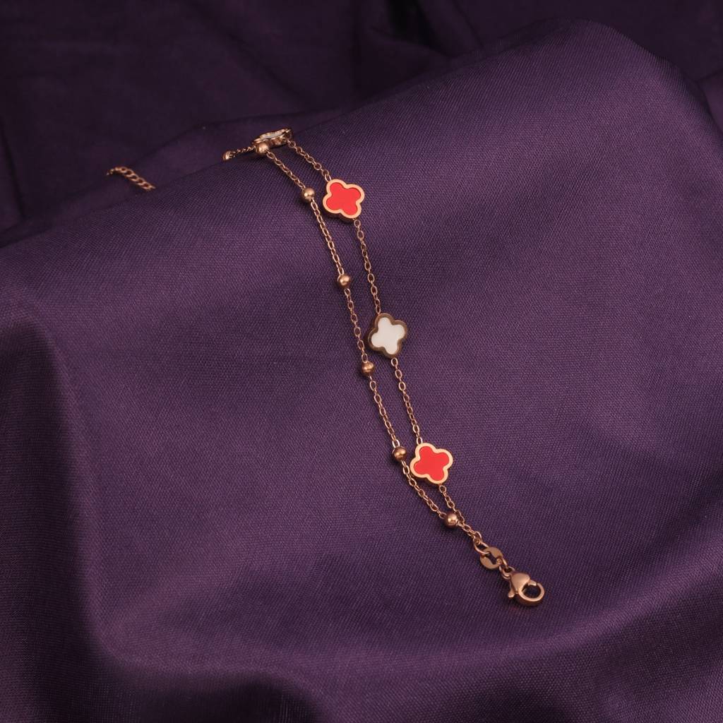 Lucky Clover Bracelet : BS14258-RG-MLT