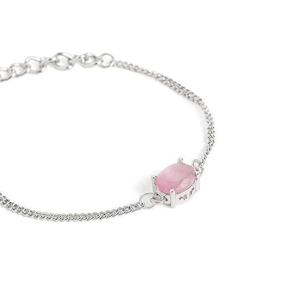 Rhodium  Ad Charm  Adjustable Bracelet : AD-124-IRMPBR