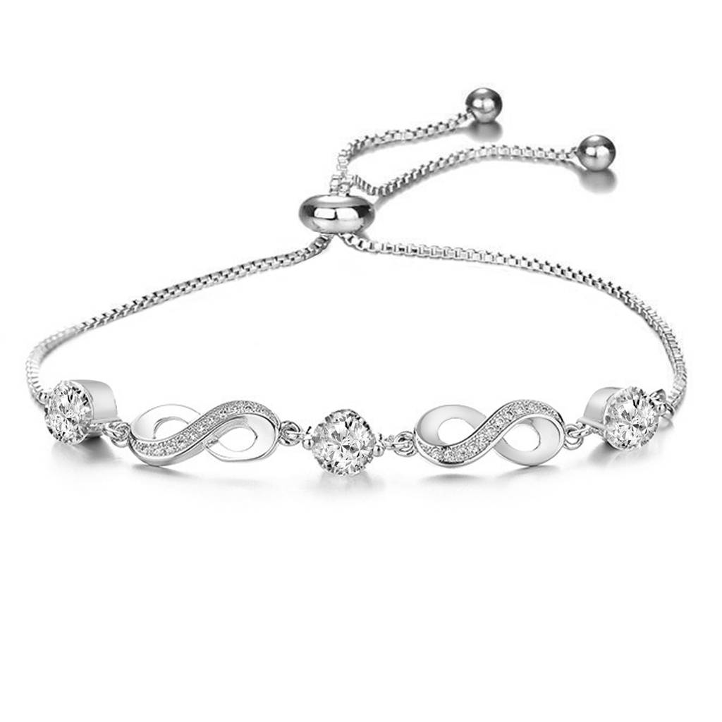 Stylish Adjustable Bracelet For Women & Girls |Cubic Zirconia & Crystal Studded | Festive Stylish Design Jewellery  : PX9B225S