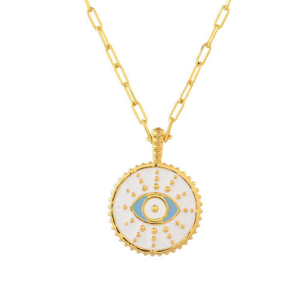 Zodiac Capricorn And Evil Eye Reversible Pendant : 8905124535723