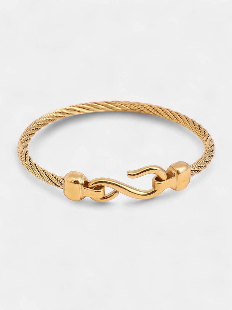 Men'S The Twisted-Hook Bangle Bracelet - California Gold : SOHIBR6435