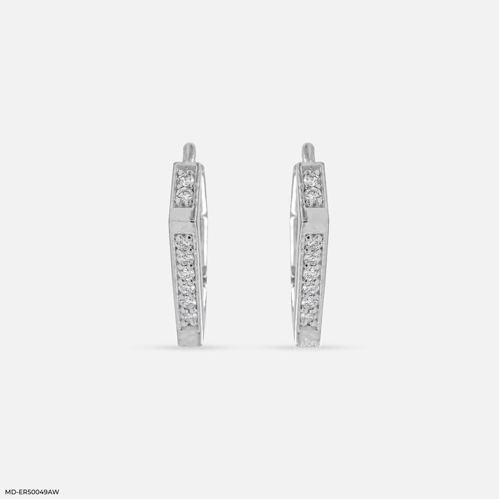 Lab Diamond Bali 925 Sterling Silver Earrings : MD-ER50049AW