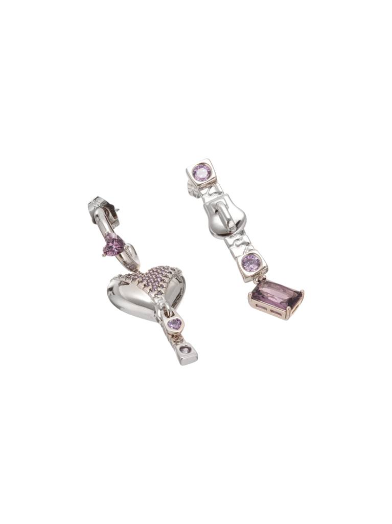 Love Lock Mismatch Earrings : Z-ER-S-030