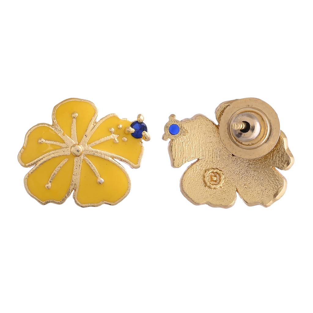 Flower Fantasy Bright Yellow Ear Studs : 8905124528893