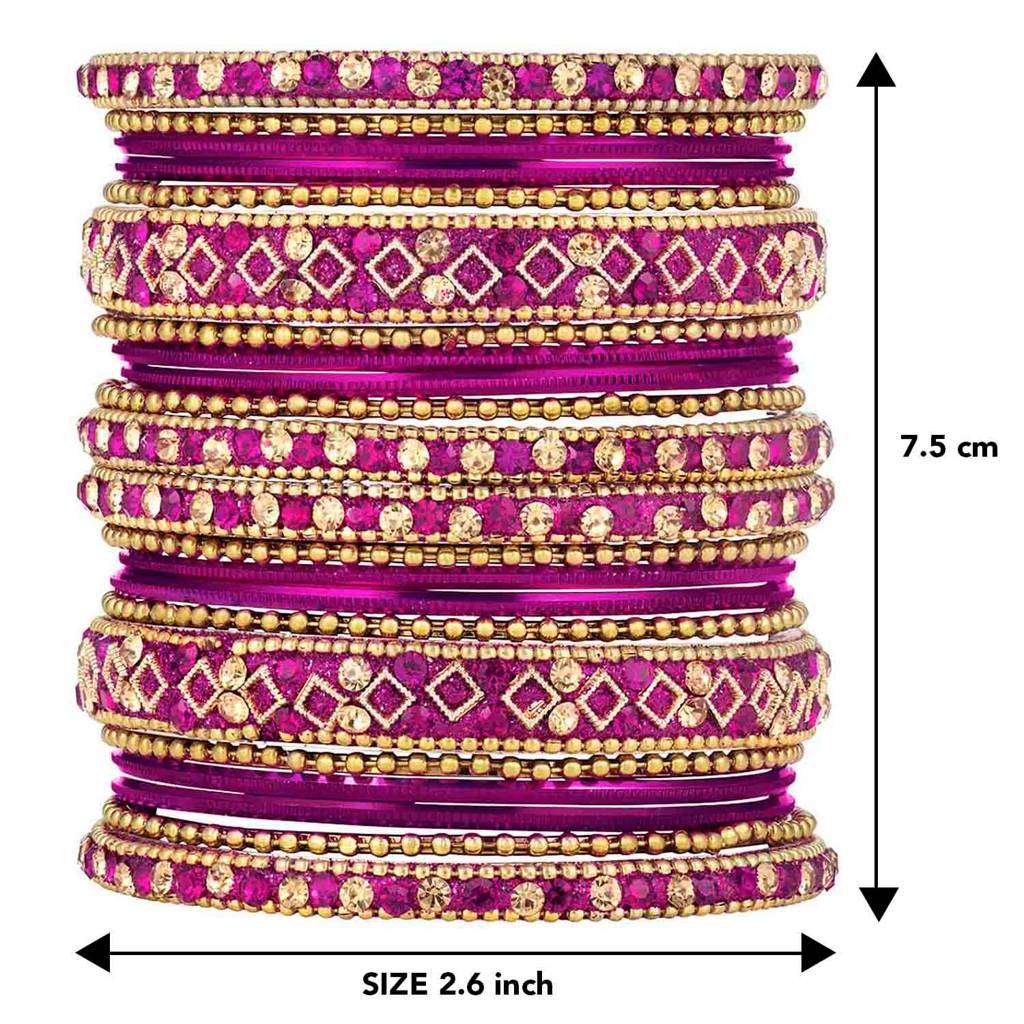 Metal Chuda Bangle Set Navratri Gift For Women Indian Traditional Ethnic Jewellery : PF51B40RP