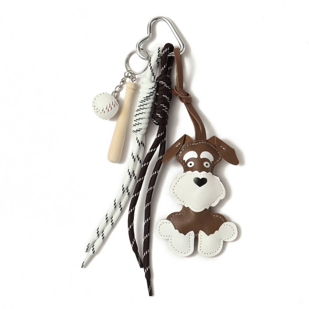 Cute Leather Harajuku Puppy Bag Charm : C-BG-0005-BR