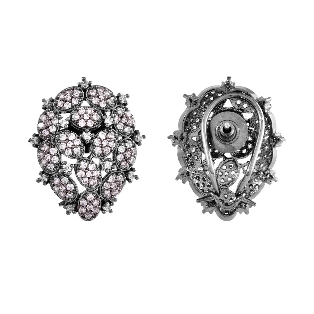 Sparkling Elegance Radiant Brilliance American Diamond Stud Earrings : 8905124536041