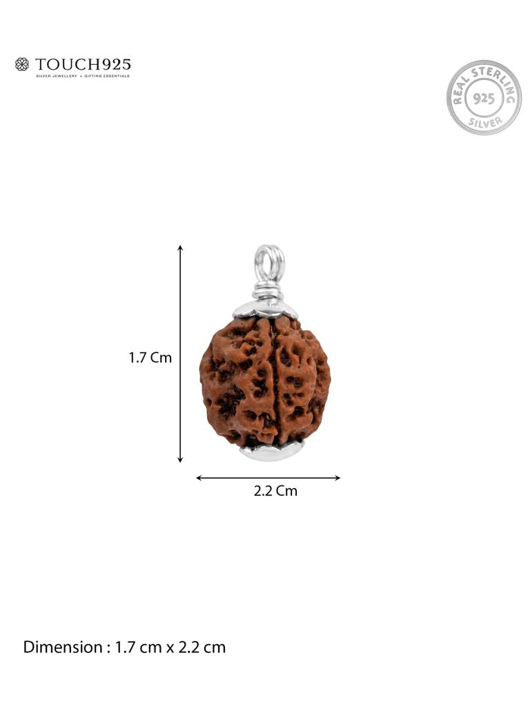 5 Mukhi Silver Rudraksha Pendant : CMGL138