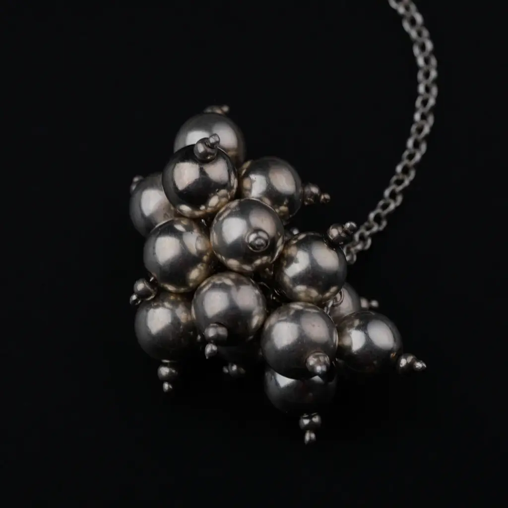 Silver Tie & Wear Necklace With Multicolor Semi-Precious Stones And Silver Beads : 52817047
