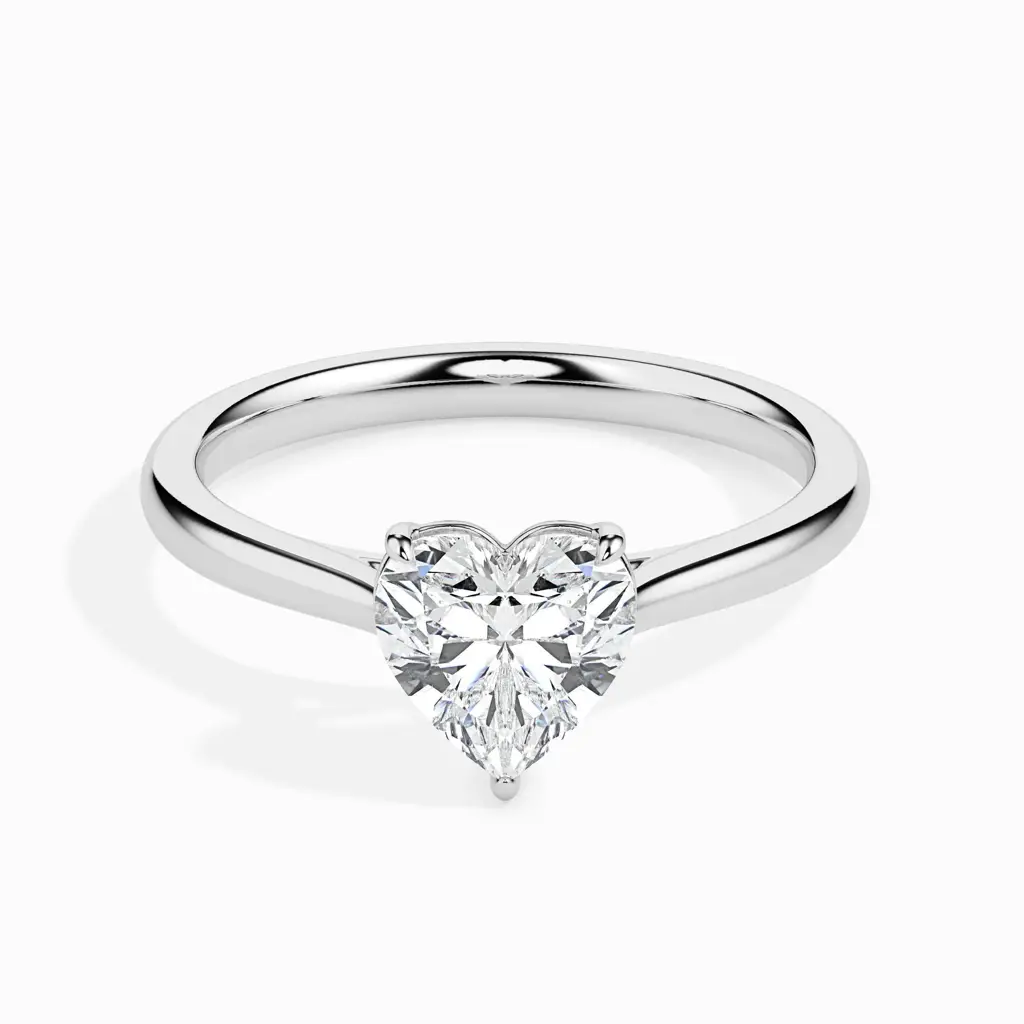 1 Carat Heart Solitaire Ring : 09kYellowZNR95F10