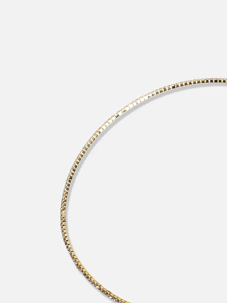 Women Artificial Stones Studded Open Necklace : SOHNCK3389