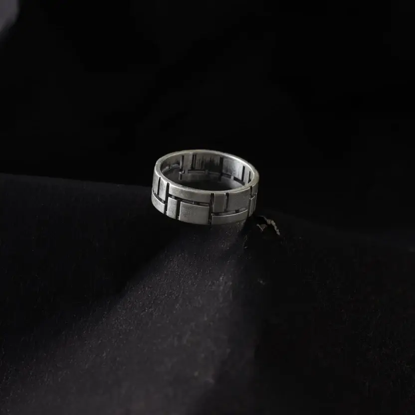 Silver Mosaic Ring : ZV-RNG-MSC-011-A