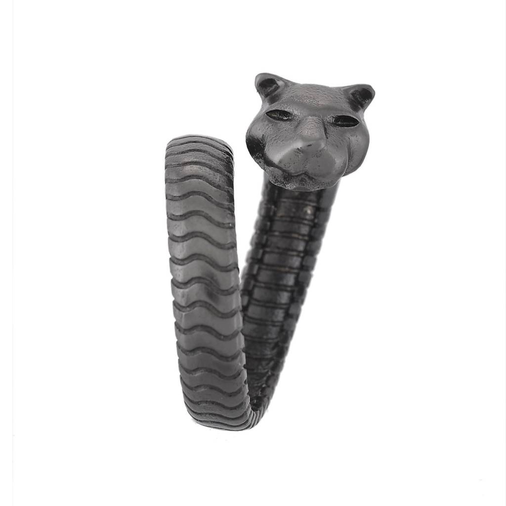 Eclipse Panther Black Adjustable Men’S Ring : 8905124565782