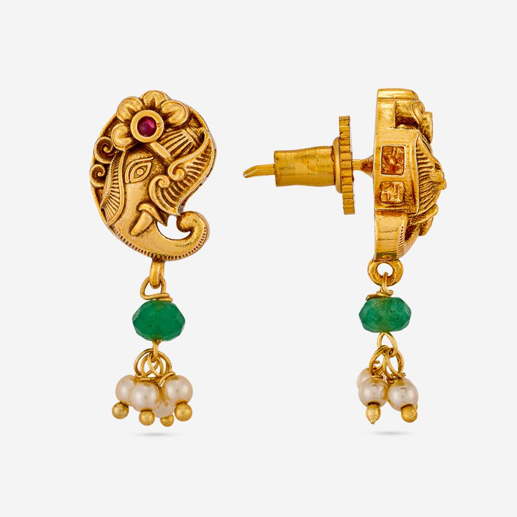 Ruby-Green Gold - Plated Festive Antique Necklace - 466743 : 466743