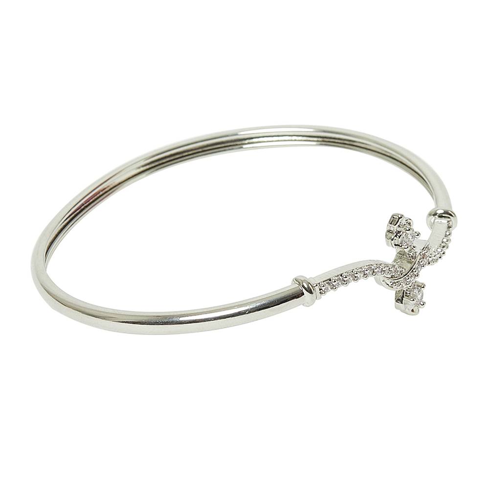 Stylish Silver Finish Bracelet From Elegance Collection : 8905124460834