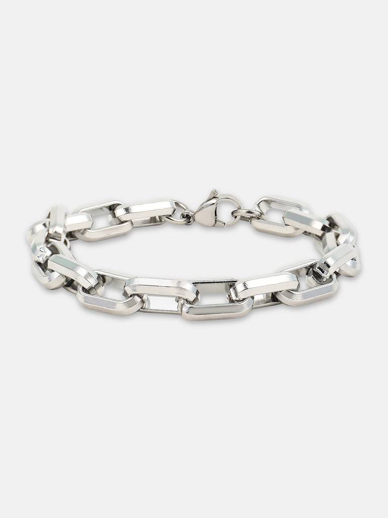 Men'S The Industrial Link Bracelet - Metallic Silver : FABR1218