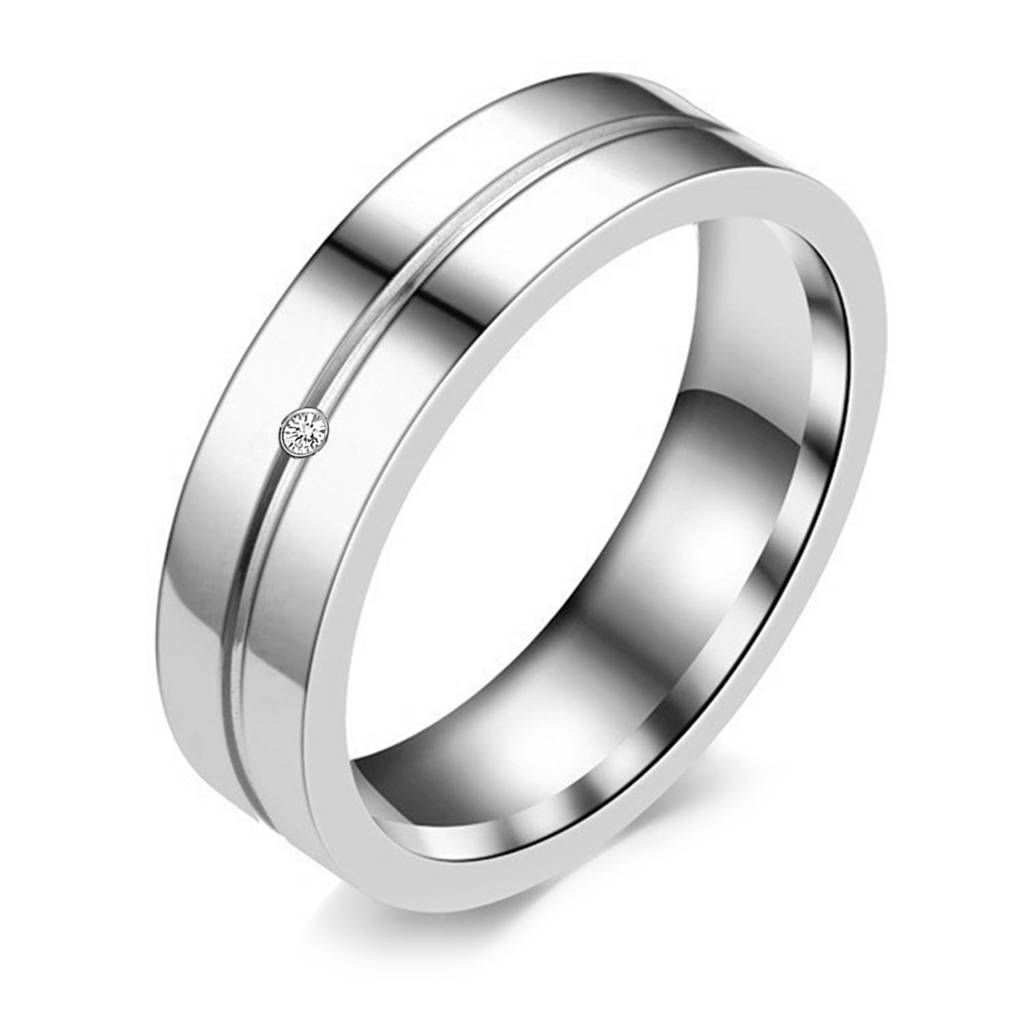 Silver Plated Fancy Couple Band Finger Ring Jewellery For Men & Women(Men - Us 9, Women - Us 7) : PFCCR49S