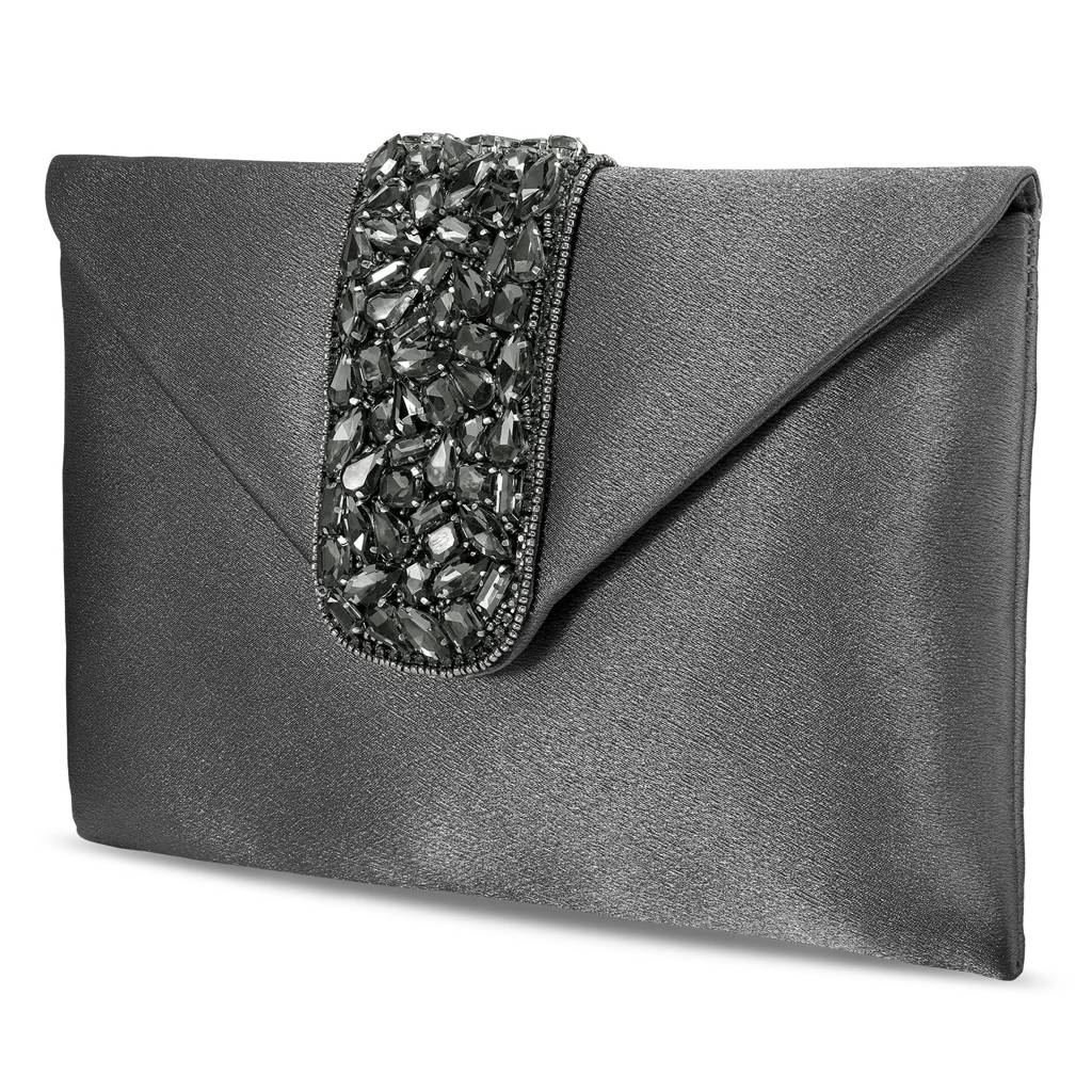 Clutch Women'S Purse Bridal Bag For Casual Detachable Strap Evening Sling Bag : C61GRY