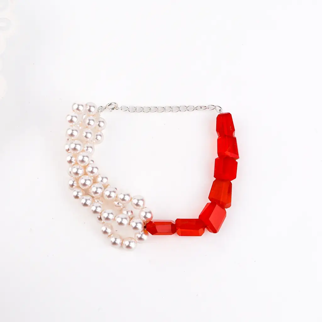 Carnelian & Fresh Water Pearl Bracelet : 50191767