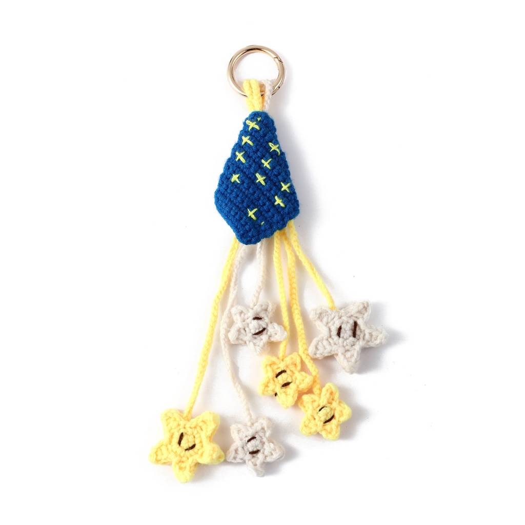 Winter Starrynight Bag Charm : C-BG-0084-BU-YL