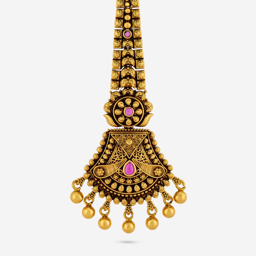 Ruby Gold - Plated Bridesmaid Antique Tikka - 457040 : 457040