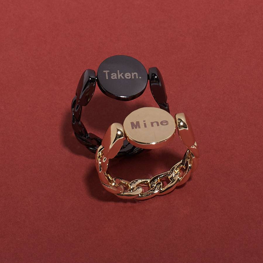 The Perfect Pair Secret Flip Ring : RC24438-G-BLK-7