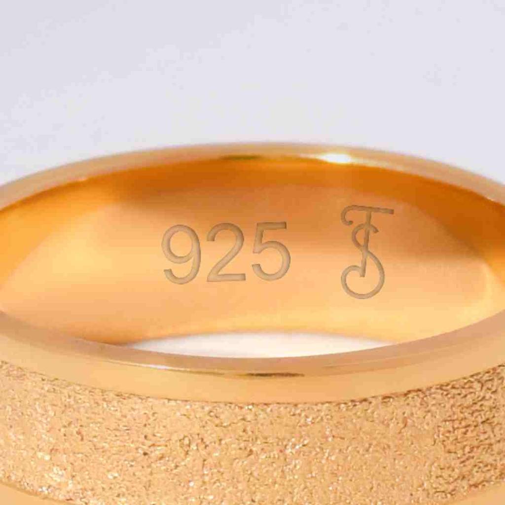 18K Gold Vermeil |Sutra Promise Band For Women| Pure 925 Sterling Silver With The Thickest Gold Layer : TSRI-SUT-ADJ-18G-11058