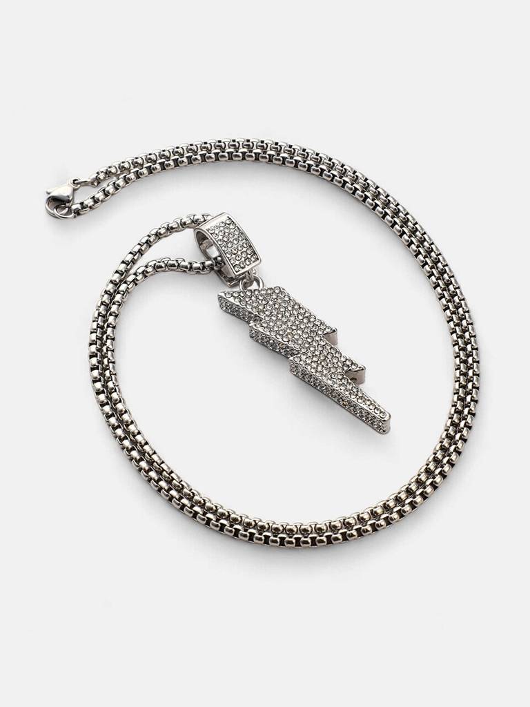 Men'S The Thunderbolt Pendant Necklace - Metallic Silver : FAPD1119