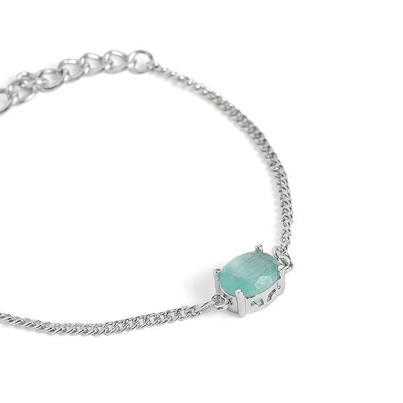 Rhodium  Ad Charm  Adjustable Bracelet : AD-124-IRMGBR
