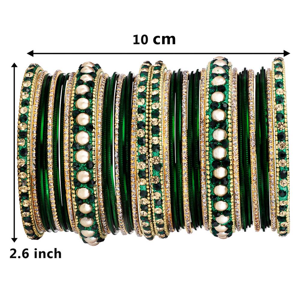 Metal Chuda Bangle Set For Women Wedding Bridal Indian Traditional Ethnic Jewellery : PF51B42G