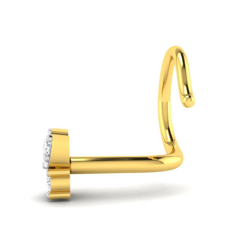 Avsar 9K Bis Hallmarked | Nosepin For Women/Girls |  Avno046 : AVNO046YC