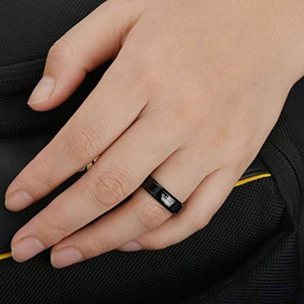 Men'S And Women'S Her King His Queen Titanium Stainless Steel Black Band Set Anniversary Engagement Promise Friend : PFCCR58BL