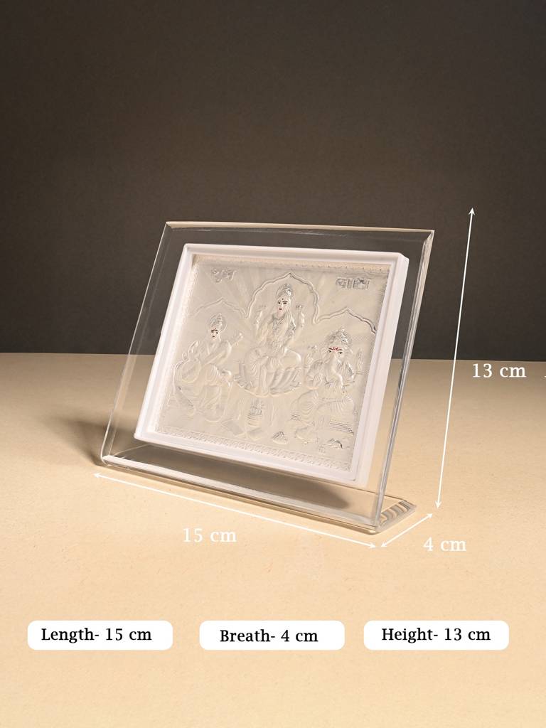 999 Silver Lakshmi Saraswati Ganesh Frame : BQGFT257