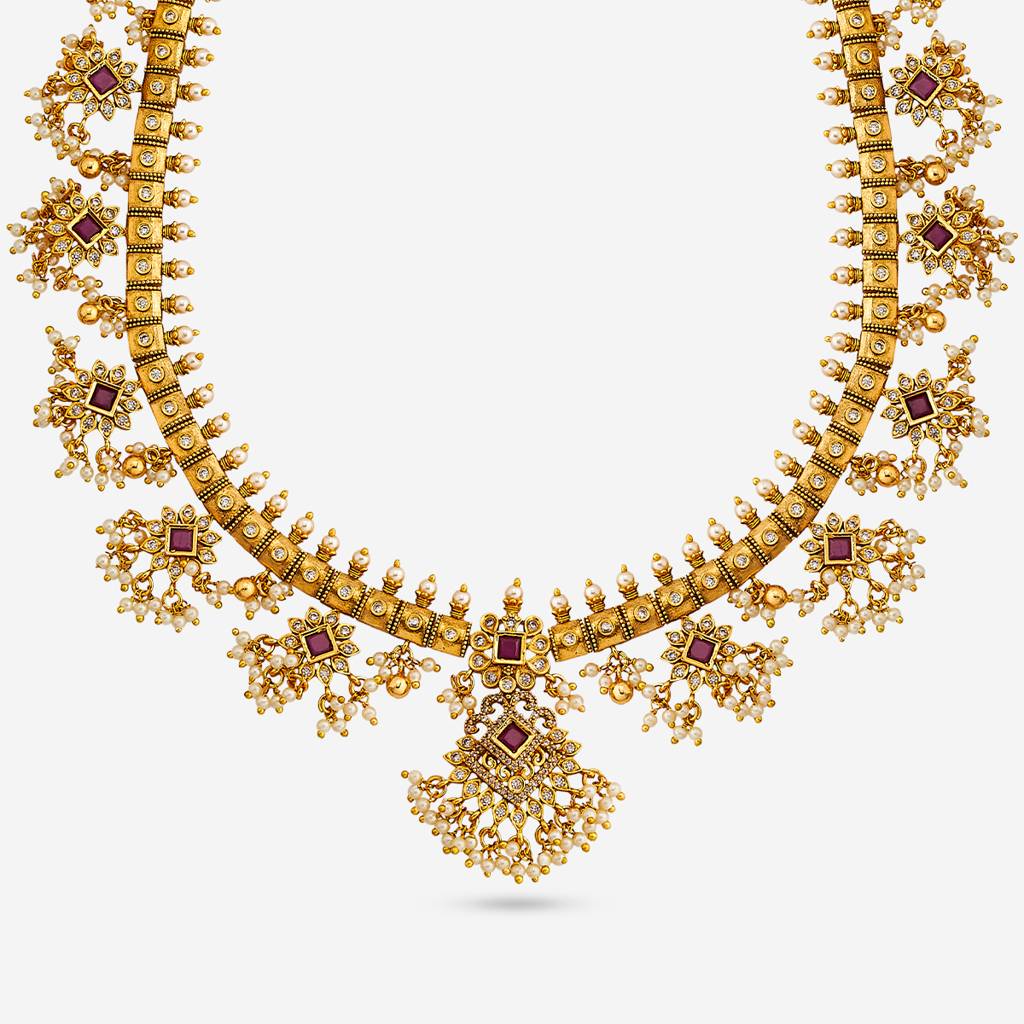 Ruby Gold - Plated Bridesmaid Antique Necklace - 457146 : 457146