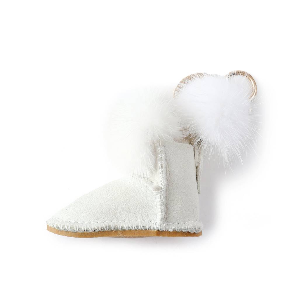 Winter Shoe Bag Charm : C-BG-0078-WH-WH