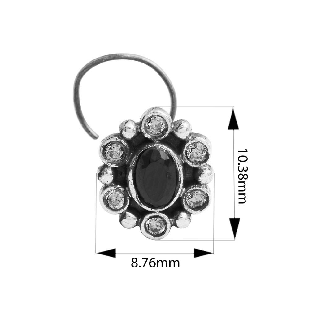 Gemstone Nose Pin 925 Sterling Silver : NP00150-1