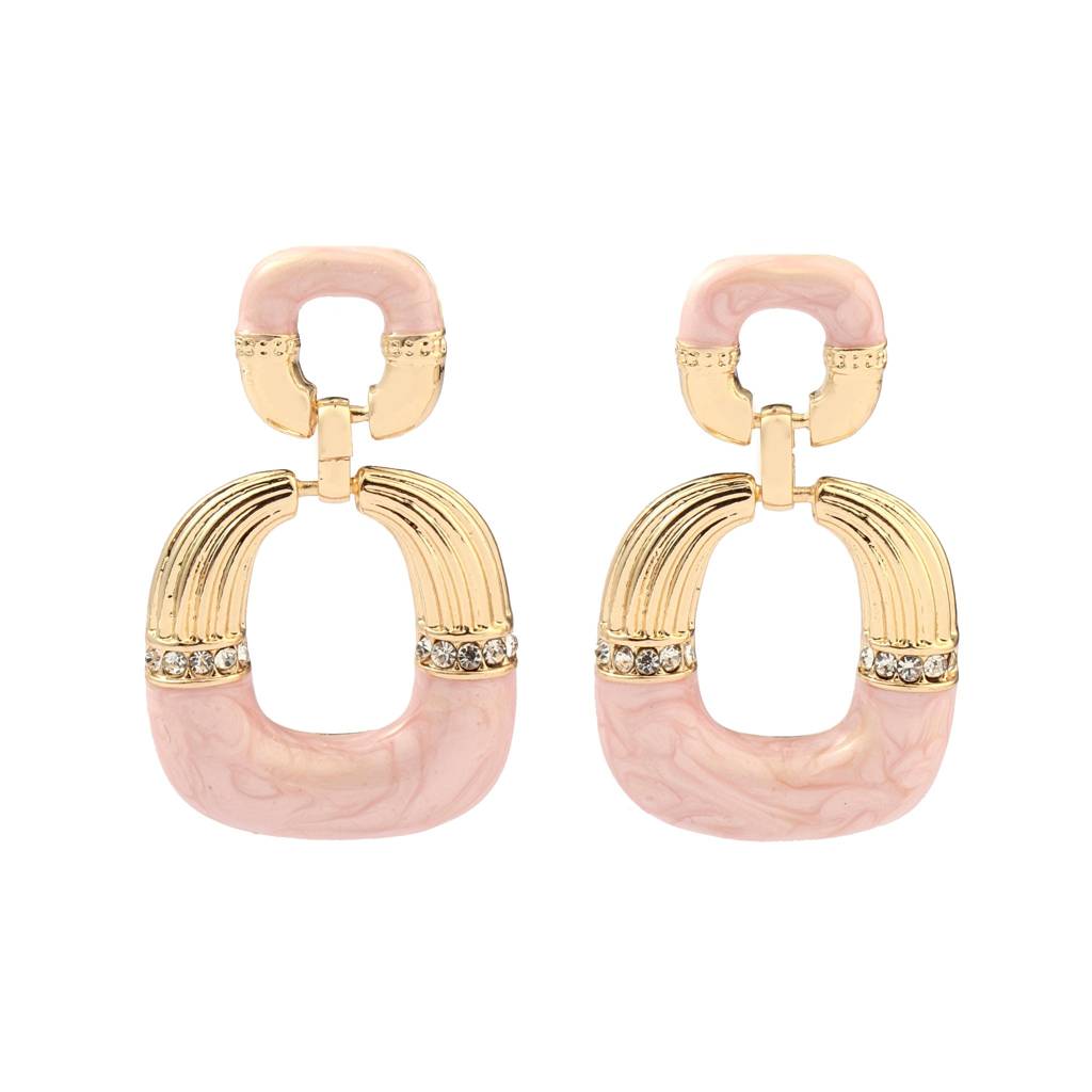 Mauve Luxury Gold Earring : ES13405-G-PNK