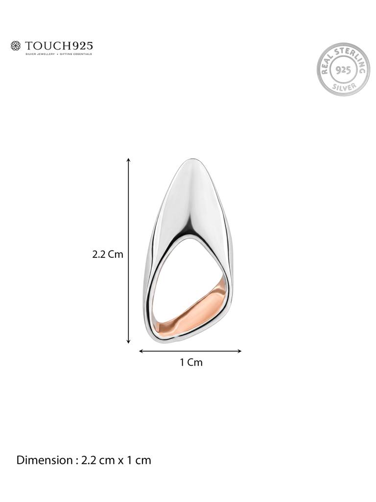 Two-Tone Sculptural Earrings : KLER2817