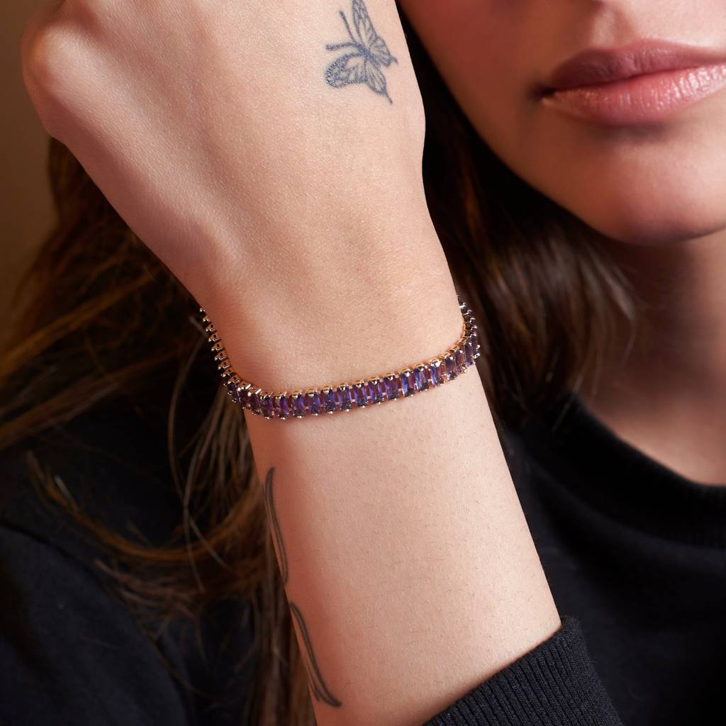 Wine Tennis Bracelet : BS11925