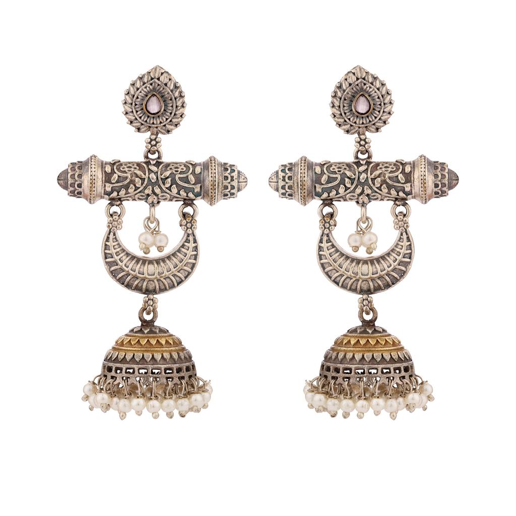 Antique Elegance Crescent Jhumki : 8905124582673