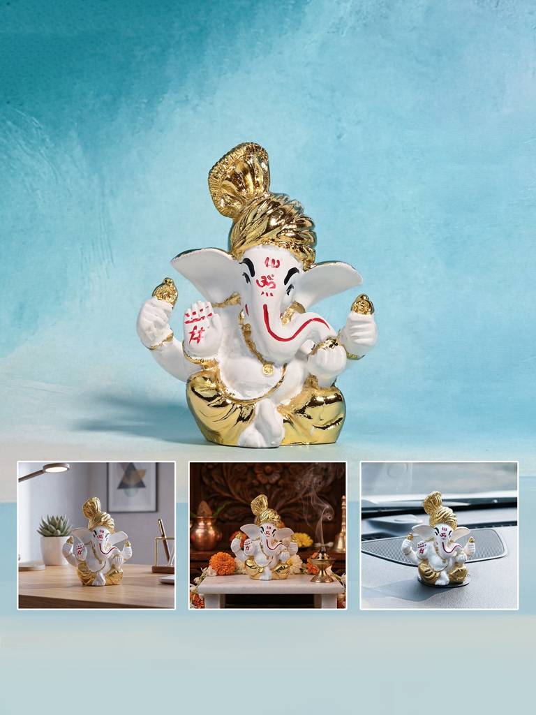 Pure 999 Silver Plated Ganesha Idol. : FGGFT408