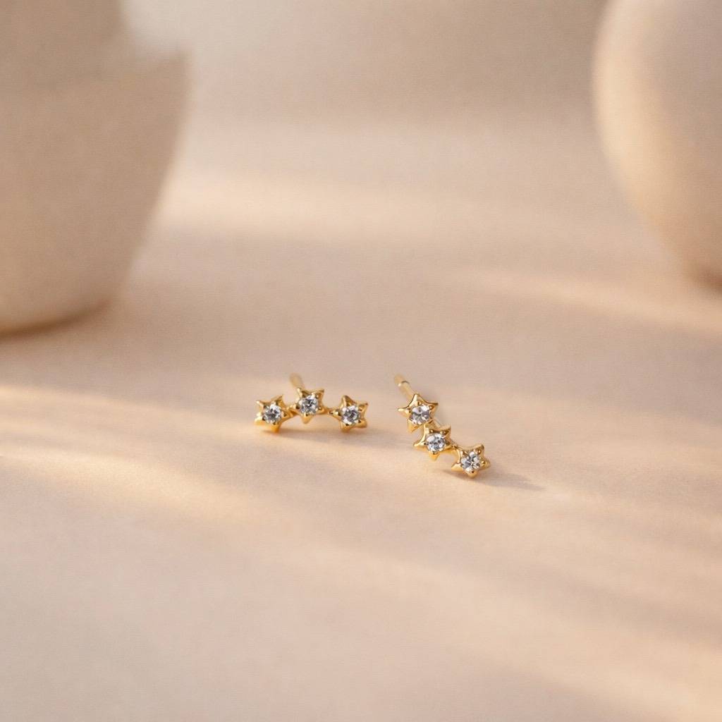 Petite Diamond Curve Studs : Petite-Diamond-Curve-Studs-SS