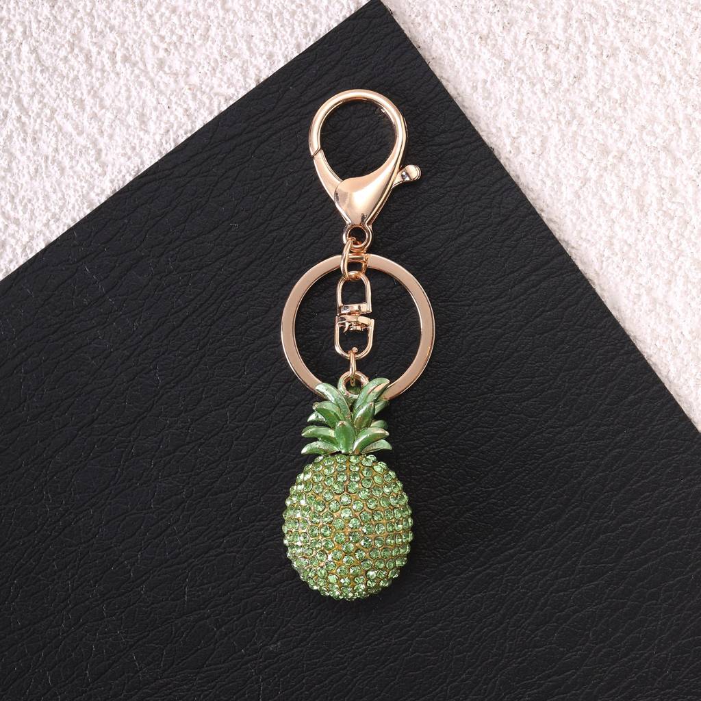 Pineapple Crystal Bag Charm : C-BG-0051-G-GR
