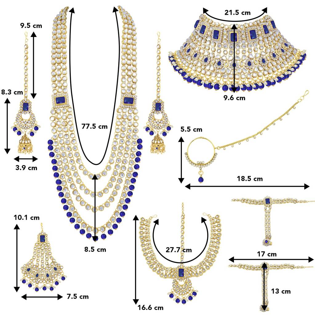 Ethnic Indian Traditional Kundan Dulhan Bridal Jewellery Set With Choker Earrings Maang Tikka Hathphool Gift 
For  : PF36BR02B