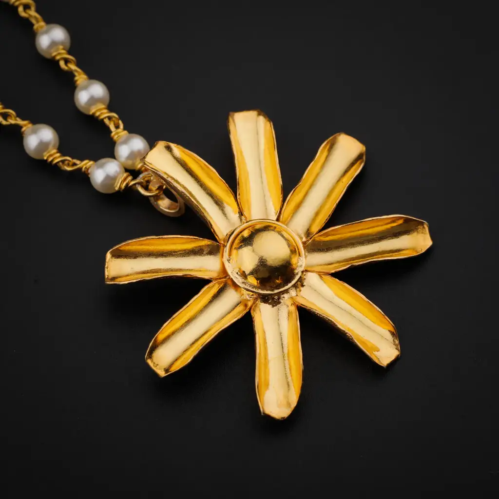 Gulbahaar Silver Necklace With Pearls |  92.5 Silver | 22K Gold Plated : 91341463