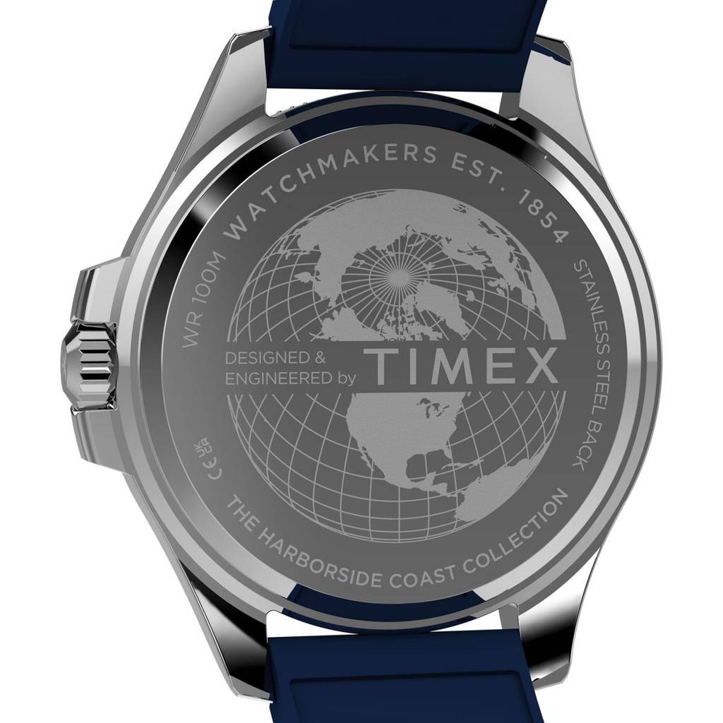 Timex Harborside Coast Round 43Mm Blue Dial Analog Men Watch - Tw2Y33400Uj : TW2Y33400UJ